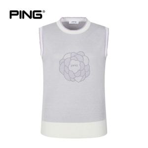 [PING] 여성 메탈 라운드 니트 베스트