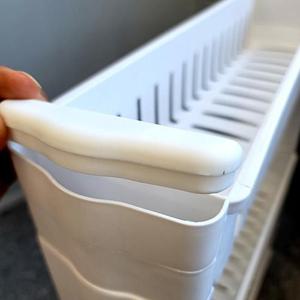 이동식 3단 틈새수납장 화이트 틈새수납장 세제보관함