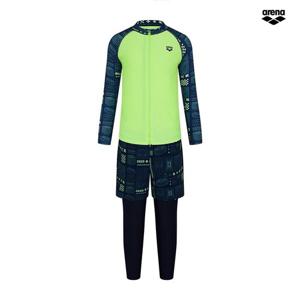 아레나 지오 아동 레저 집업 래쉬가드 세트 A4BB1BS04 LIM
