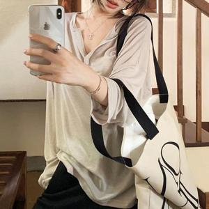 G126690_베이직 무지 시스루 스판 기본긴팔 티셔츠