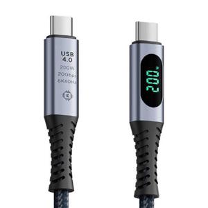 Soopii 전력표시 200W 20Gbps 8K 썬더볼트 USB4 C to C 초고속 케이블 S42 2m