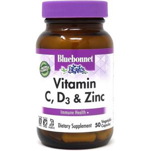 블루보넷 뉴트리션 비타민 C D3 앤 아연 -- 50 식물성캡슐