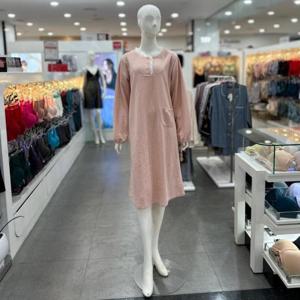 솔브 sh06 면혼방 부드러운 여자 잠옷원피스 SEV246WL