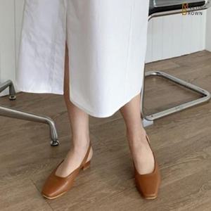 [멜팅브라운] 여성 슬링백 구두 캐주얼 여자 봄 신발 K099