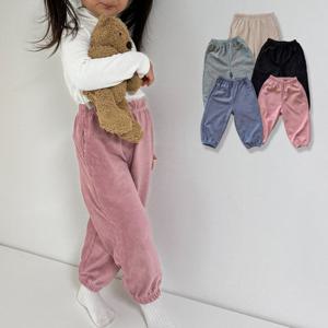 [엠케이] 미니벨벳 유아동 긴바지 조거팬츠 802025