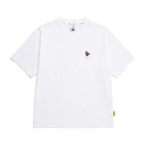 내셔널지오그래픽 N252UTS930 동물 와펜 세미오버핏 반팔 티셔츠 WHITE