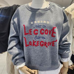 [레코브]배색레터링 기모맨투맨티셔츠LG31ELT502X