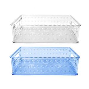 D2 다용도 물방울 스택 바구니 투명 1P 수납함 바스켓