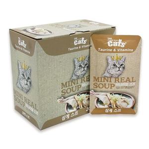 더캣츠 미니리얼스프 삼계 스프 40g 20개입 영양간식 고양이먹이 반려동물간식 고양이영양간식 애묘간식