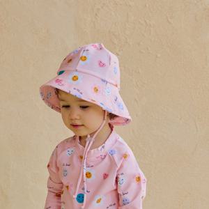 [엠케이] 스마일핑크 아동 물놀이모자 버킷햇 UV썬블럭햇 205669