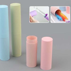 칫솔 펜 휴대용 다용도 원형 케이스