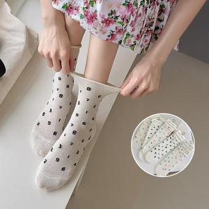 [써니 패션] 무압박 편한 시스루 스타킹 양말 5개