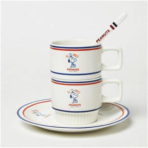 아트박스/키즈키즈 스누피 빈티지 머그컵 코펠세트C73139*