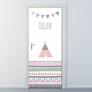 아트박스/낭만창고 ncbr093-인디언텐트-현관문시트지