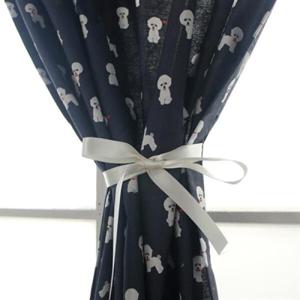 아트박스/모모제작소 미니비숑 북유럽 코튼 가리개커튼 104x122