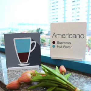 아트박스/꾸밈 ii843-스탠드액자2P_카페커피메뉴5(아메리카노)