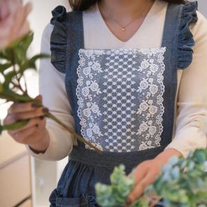 아트박스/코니페블 레이스 프릴 원피스 앞치마 (2color)