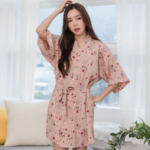 아트박스/알콩단잠 샤워가운 미니로즈 나이트 목욕 바스로브 (핑