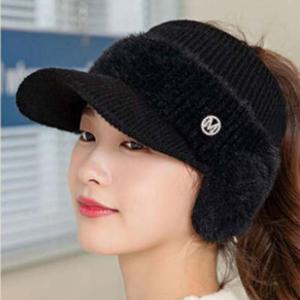 여성 겨울 골프모자 귀마개 니트 썬캡 뽀글이 양털썬 뽀글이양털썬캡 니트 니트모자 니트썬캡 겨울모자 모자 여성모자 귀마개모자 썬캡 여자모자