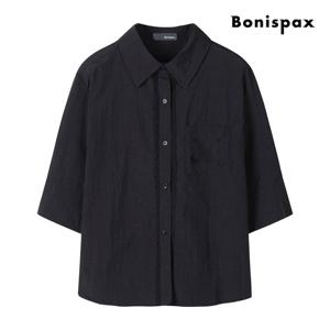 [보니스팍스(여성의류)]바스락 레이스 카라 7부 반팔 셔츠 (XP7SH014M0)