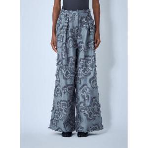 25 FW 가니 여성 필 쿠페 큰 주름 정장 팬츠 gan0261012gry