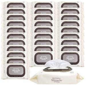 [앙겔로스]비비 화이트 미라클 물티슈(100매입)30개 사은증 대용량 캡형
