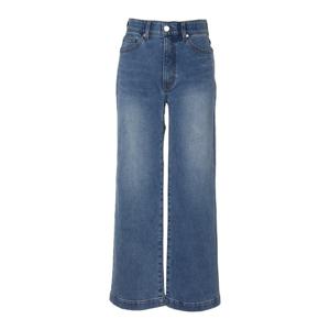 [뱅뱅]여성 인밴드 약기모 크롭 와이드 스판 청바지 (NQL663)