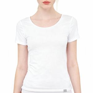 제임스딘 모달 스판 흰색 여성 반팔 내의 내복 상의 JHWIB018