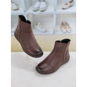 [블리아르]심플 기모안감 소가죽 앵클 부츠 5cm BLMD501003