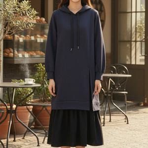 나야홍 / 아이우먼 기모트임롱후드원피스 SMV773M512 빅사이즈