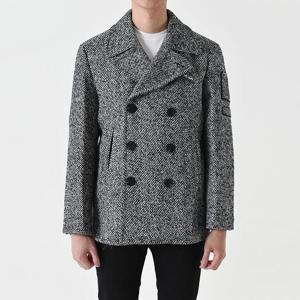 닐바렛 더블 남성코트 블랙+화이트 PBCA013 T010 042