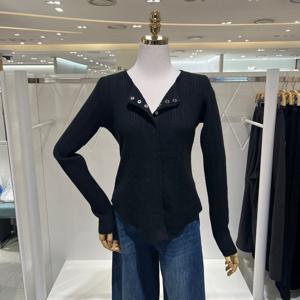 [밸리걸] 히든 버튼 골지 니트 617530