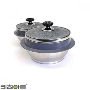 키친아트 자연석 곱돌솥 돌뚜껑 17cm 4인용