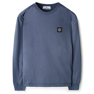 24FW 스톤 가슴패치 긴팔티 다크블루 811522713 V0046