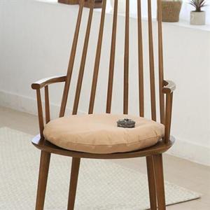 아트박스/러그랜드 옥스퍼드면 파스텔베이지 원형방석 / 솜포함