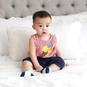 [베베샤]북유럽풍 유아복 롬퍼) 레드 아이스크림 롬퍼