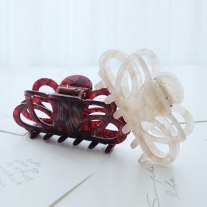 레이스 자개 올림머리 집게머리핀 3color