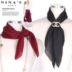 핀턱주름 사각쉬폰넥스카프(0SS116)