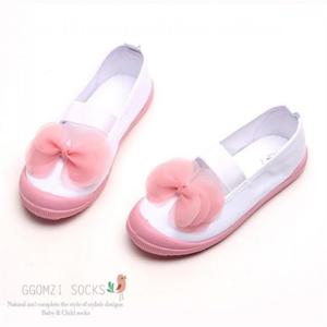 [꼼지]샤벳 면실내화 CP25/유아/아동/리본/레이스실내화/핸드메이드/생일선물/재롱잔치/슬립온/단화