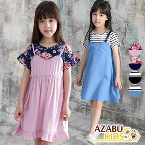 [아자브키즈] 슈에뜨 레이어드 원피스 여름 여아 아동 반팔