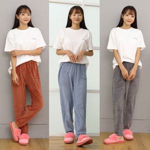 남여 수면바지 레터링밍크  잠옷바지 홈웨어