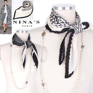 블랙N화이트 도형주름넥스카프(0SS305)