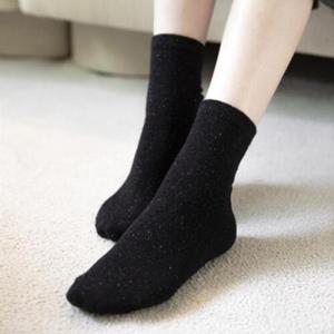 아트박스/스누지 램스울 보카시 양말-블랙