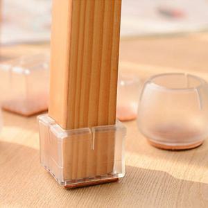 식탁의자 발커버 양말[투명 실리콘 사각 의자 신발 발캡 발싸개]