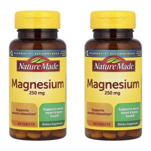 해외배송 Nature Made 네이처메이드 마그네슘 250mg 100정 2팩 Magnesium