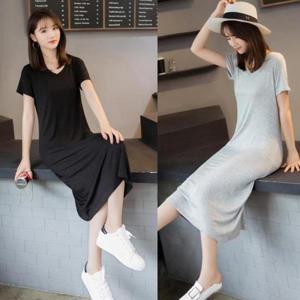 [에스이엔몰] 롱 빅사이즈 여름 시원한 비치 바캉스 원피스