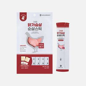 골드로니 그대로 순살스틱 닭 4개입 강아지 간식