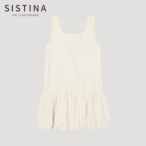 [SISTINA](77size) 볼륨 슬리브리스 미니 원피스_AWWOPO21220_CR