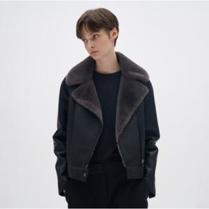 [앤클라인(여성의류)]집업 카라 무스탕 8G4PG0630