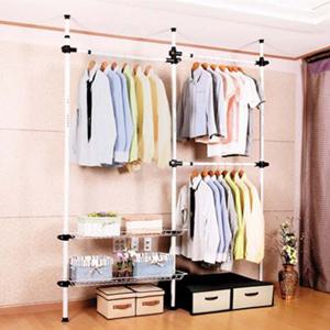 바구니선반 고정식행거 902 (2단바구니)